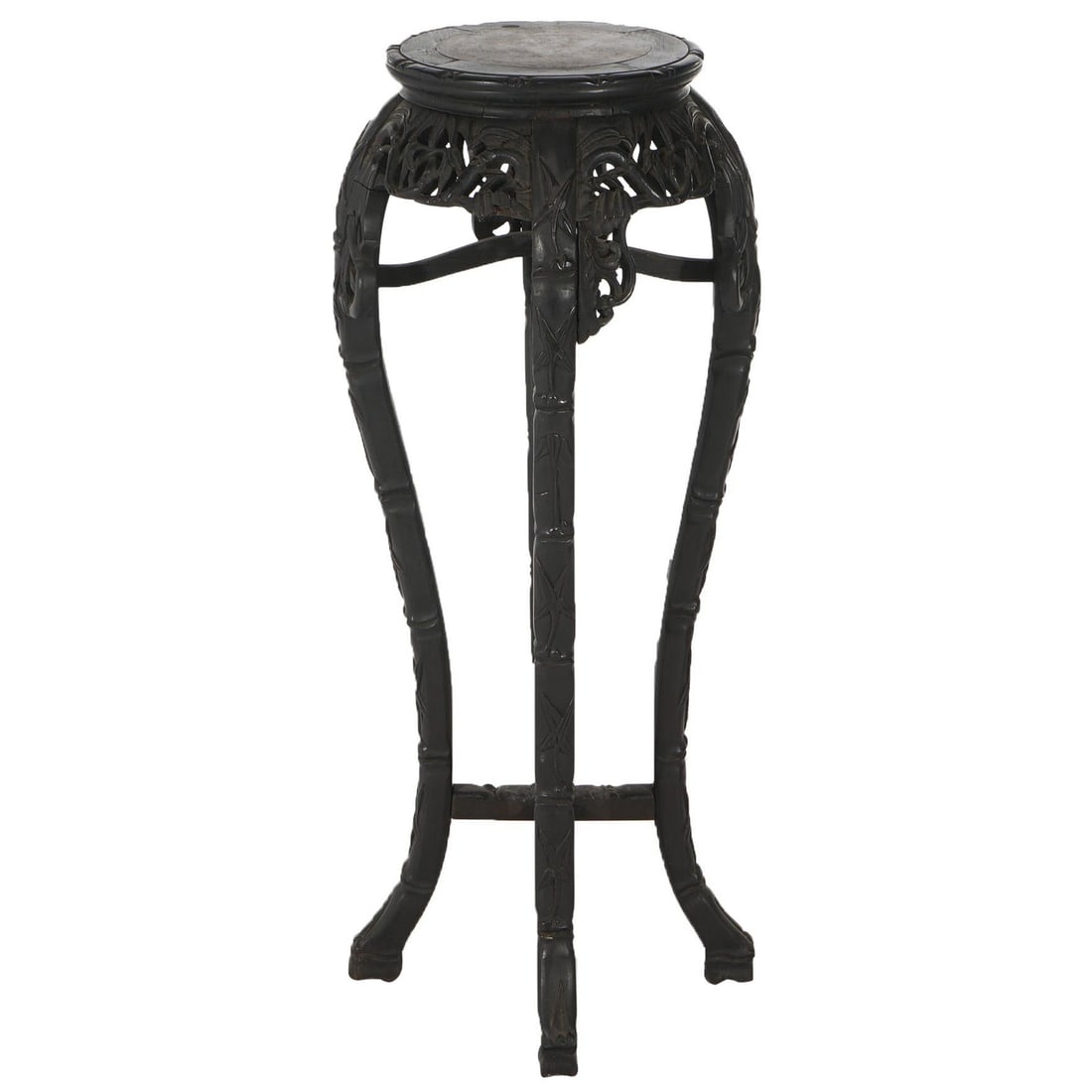 Antique Chinese Carved Hardwood Table with Rouge Marble Top C1910 (1 of 12)