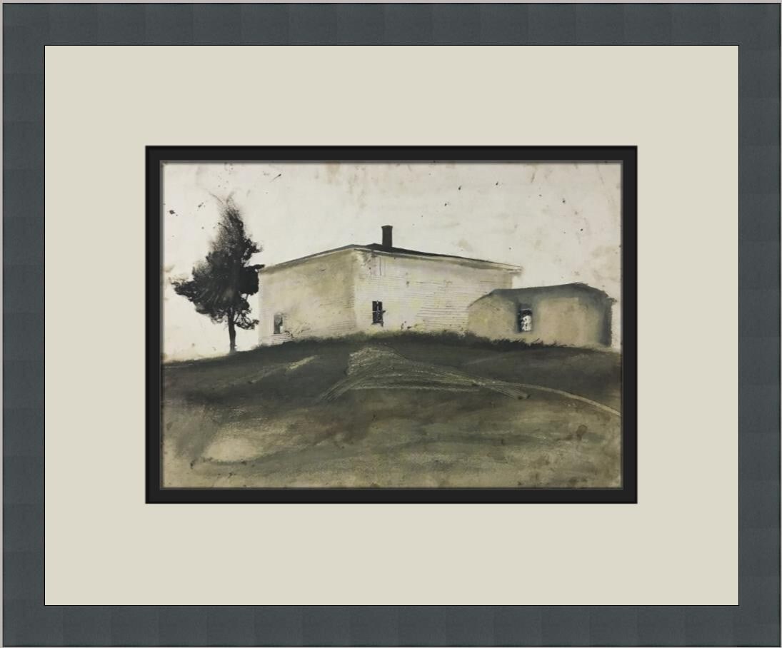 Andrew Wyeth Untitled IV Custom Framed Landscape Print 1998 (1 of 2)