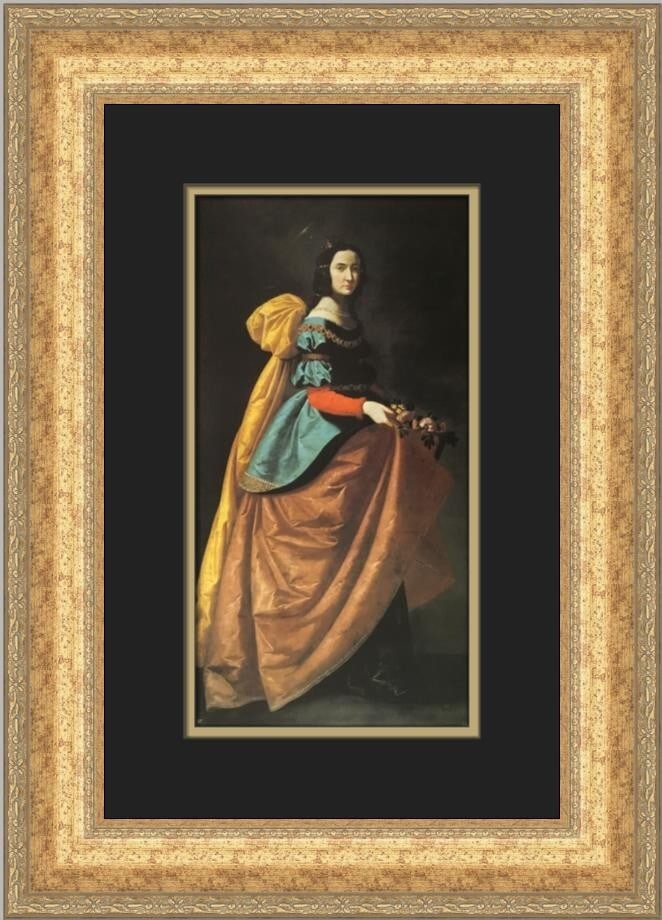 Francisco De Zurbaran Portrait of Saint Isabel Custom Framed Print (1 of 2)