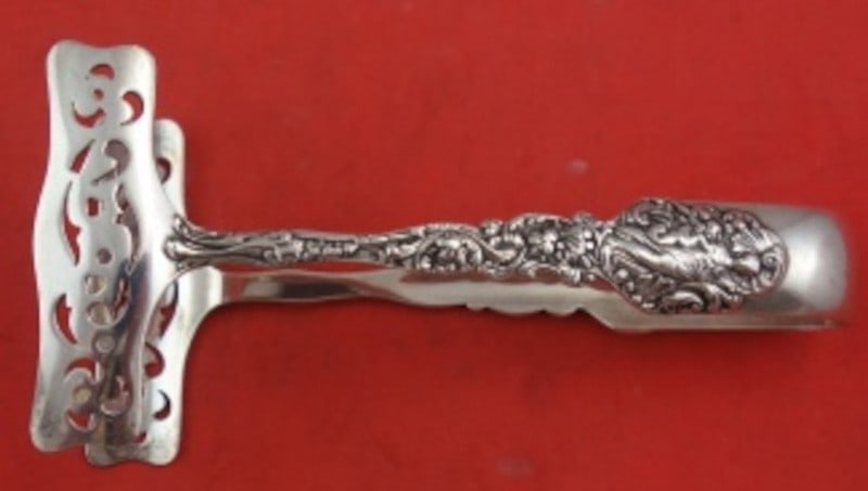 Sterling Silver Toast Tongs Gorham Versailles 4 3/4" (1 of 1)