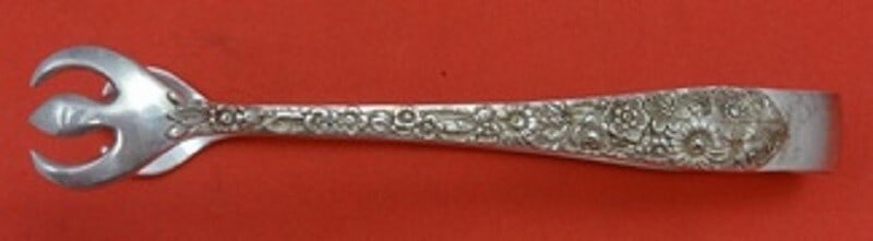 Alvin Bridal Bouquet Sterling Silver 4 Inch Sugar Tong: Alvin Bridal Bouquet Sterling Silver 4 Inch Sugar Tong This exquisite sugar tong from the Bridal Bouquet pattern by Alvin is a delightful addition to any serving collection. Crafted from high-quality 