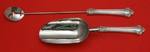 Gorham Albemarle Sterling Silver Bar Serving Set 2pc Custom: Gorham Albemarle Sterling Silver Bar Serving Set 2pc Custom Introducing the Albemarle by Gorham Sterling Silver Bar Serving Set, a stunning 2-piece custom set crafted between 1850 and 1899. This exqui