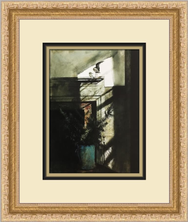 Andrew Wyeth Bird in the House Custom Framed Print 1983: Andrew Wyeth Bird in the House Custom Framed Print 1983 Discover the beauty of Andrew Wyeth's "Bird in the House" with this custom framed print. This medium-sized artwork, created in 1983, showcases t