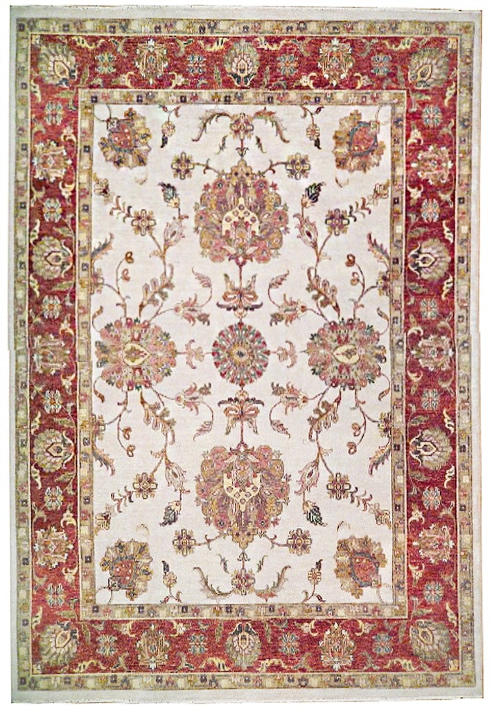 Handmade Agra Rug 9'5 x 13'3 Vegetable Dyed Natural Wool Geometric Design: Handmade Agra Rug 9'5 x 13'3 Vegetable Dyed Natural Wool Geometric Design Free continental US Shipping Enhance your living space with this stunning handmade Agra rug, featuring bold geometric patterns