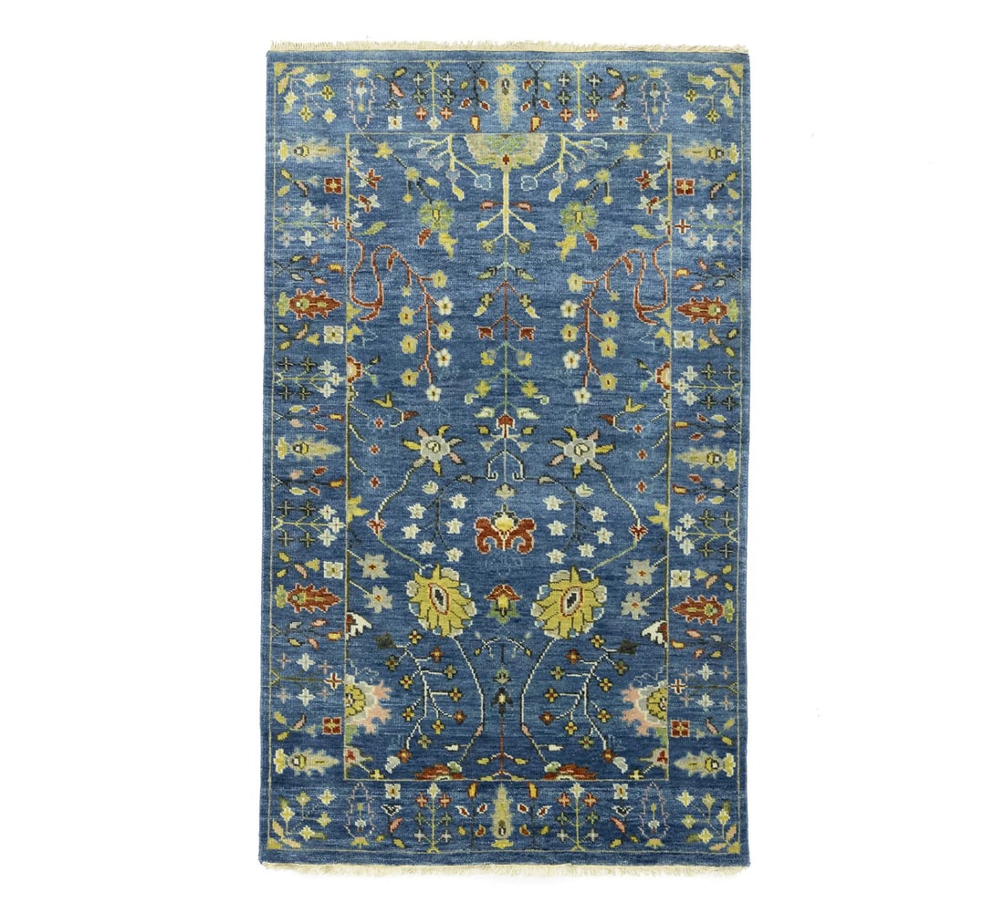 Handmade Tree of Life Chobi Rug 2'11 x 4'11 Floral Wool Area Rug: Handmade Tree of Life Chobi Rug 2'11 x 4'11 Floral Wool Area Rug This exquisite Handmade Tree of Life Chobi Rug features a charming floral design that adds a touch of elegance to any space. Measuring 
