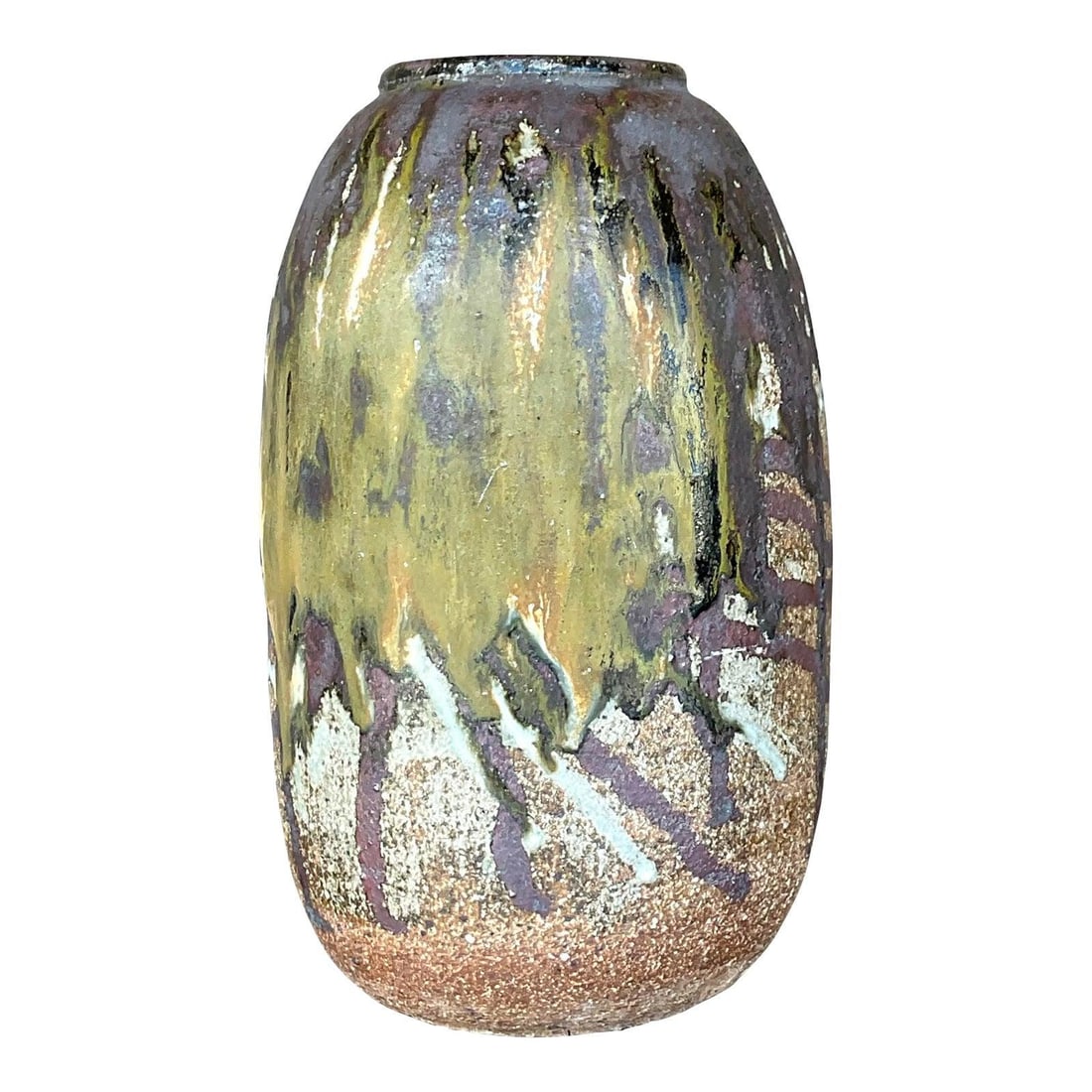 Vintage Boho Studio Pottery Vase Rustic Coffee Color 10.5 Inch: Vintage Boho Studio Pottery Vase Rustic Coffee Color 10.5 Inch Discover the artisanal charm of this Vintage Boho Studio Pottery Vase. Crafted in the USA, this vase features a timeless design that radi