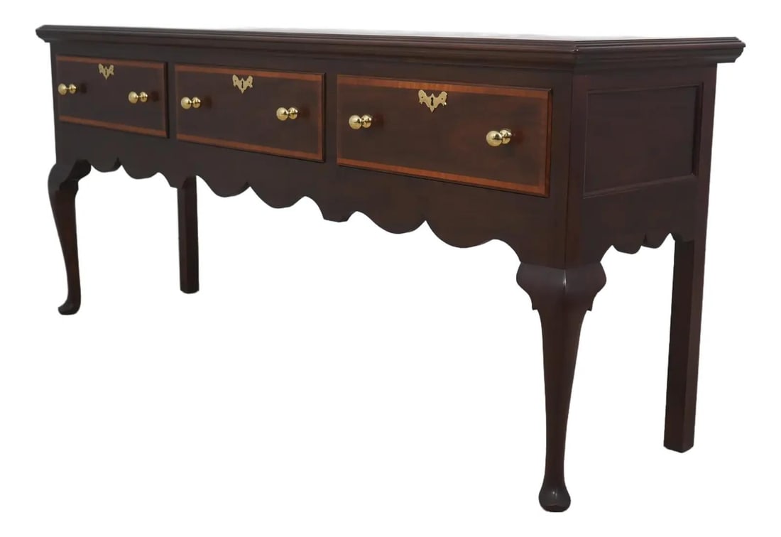 Mahogany Sideboard with Queen Anne Legs CW-148 Colonial Williamsburg: Mahogany Sideboard with Queen Anne Legs CW-148 Colonial Williamsburg This Stickley Colonial Williamsburg CW-148 sideboard is crafted from mahogany and features dovetailed drawer construction for added