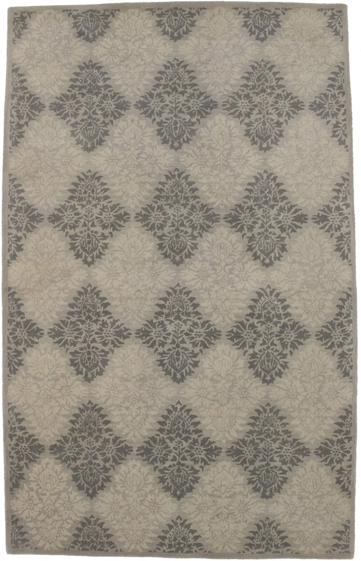 5x8 Wool Hand-Tufted Abstract Modern Area Rug Beige Brown: 5x8 Wool Hand-Tufted Abstract Modern Area Rug Beige Brown This modern Art Deco area rug features a hand-tufted construction with an abstract contemporary design in beige and brown tones. Made from woo