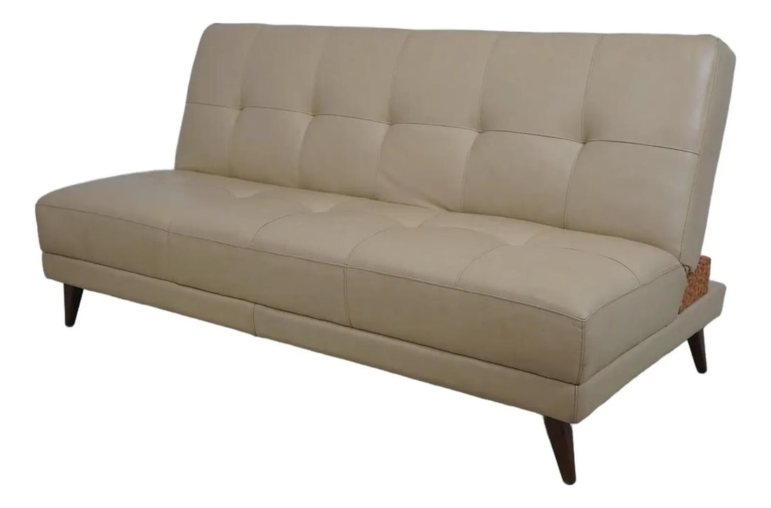 Hancock & Moore Modern Leather Sofa Day Bed with Bolster (1 of 10)