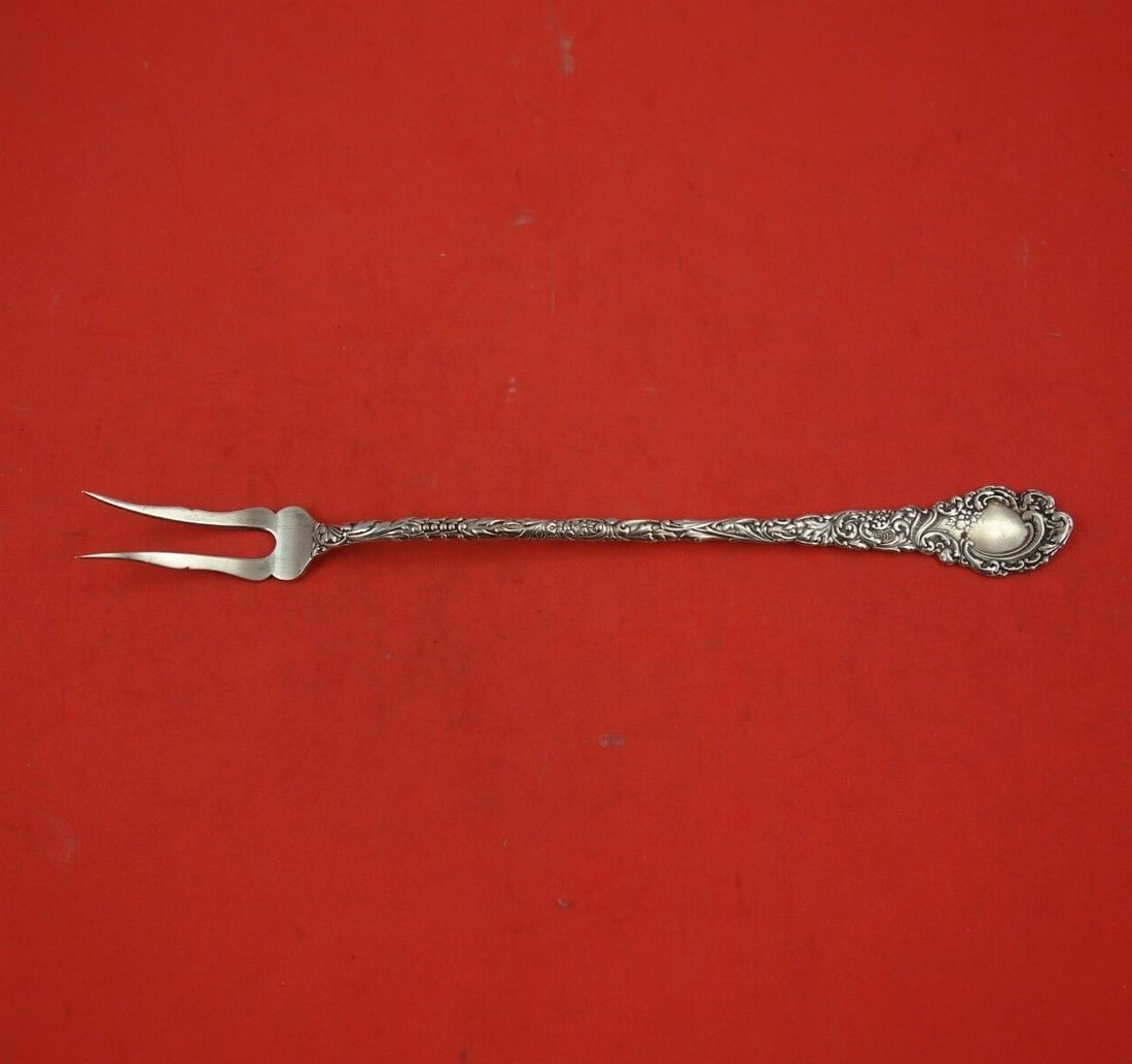 Wallace Louvre Sterling Silver Pickle Fork 8 1/4 Inch Serving Utensil (1 of 3)