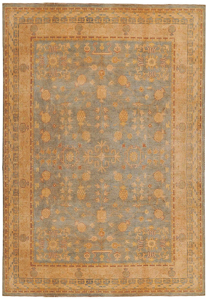 Handwoven 9' x 12'2 Blue Chobi Peshawar Area Rug: Handwoven 9' x 12'2 Blue Chobi Peshawar Area Rug Free continental US Shipping Elevate your living space with the exquisite charm of the 9 x 12.2 Blue Chobi Peshawar Rug. This handwoven masterpiece is 