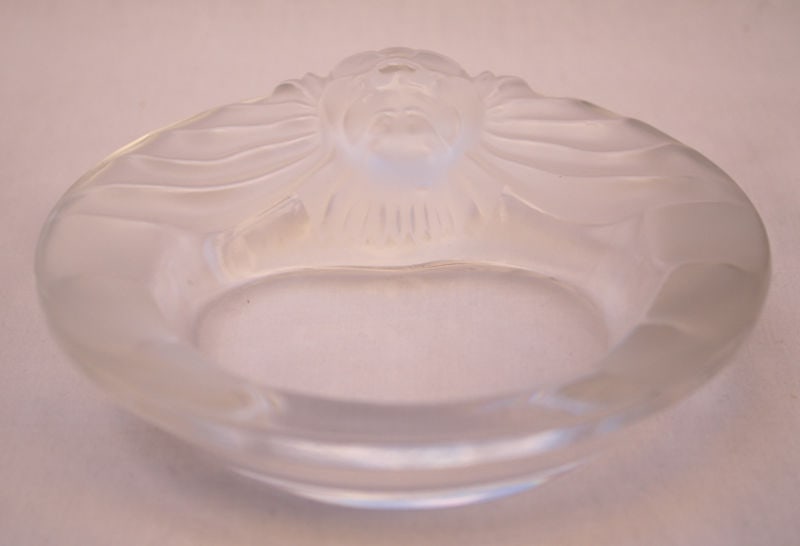 Lalique Crystal Ashtray Lion Head Signed Art Glass (1 of 6)