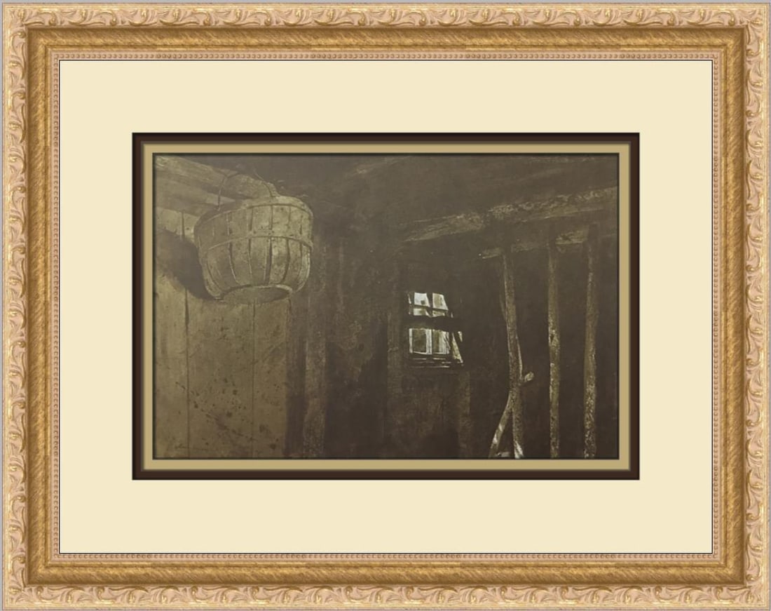 Andrew Wyeth The Stanchions Custom Framed Lithograph Art Print (1 of 2)