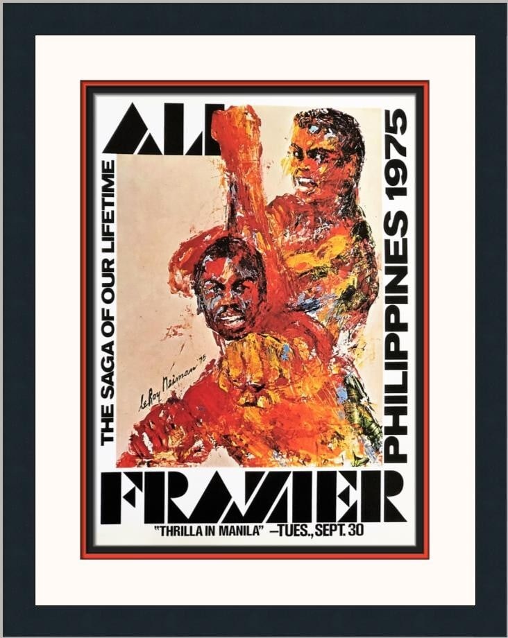LeRoy Neiman Ali-Frazier Thrilla in Manila Framed Print 1975 (1 of 2)
