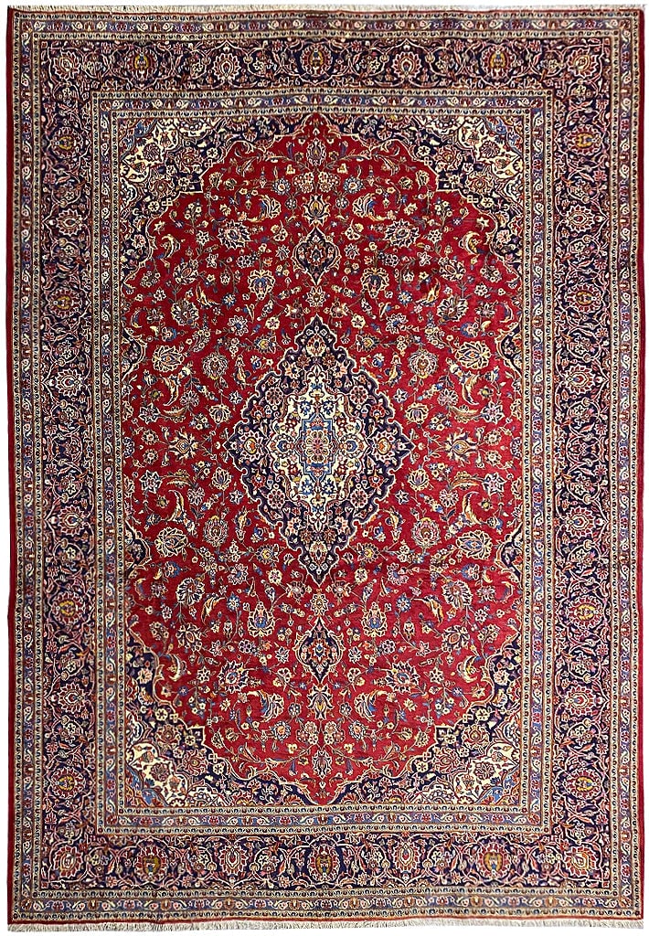 Exquisite 10 x 14 Persian Kashan Rug Traditional Carpet: Exquisite 10 x 14 Persian Kashan Rug Traditional Carpet Free continental US Shipping This exquisite 10 x 14 Persian Kashan rug showcases a classic traditional design, perfect for enhancing any living 