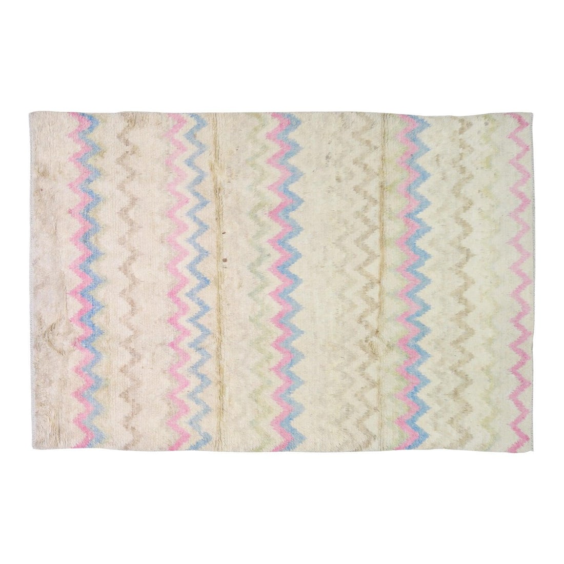 Hand-Knotted Wool Area Rug Modern Moroccan Style 7'5" x 11': Hand-Knotted Wool Area Rug Modern Moroccan Style 7'5" x 11' This hand-knotted wool rug showcases traditional Moroccan craftsmanship with a modern design sensibility. Its durable, soft texture and rich