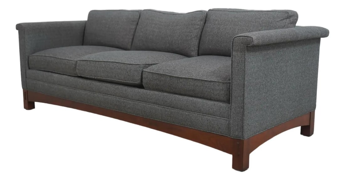Stickley cherry upholstered sofa Arts Crafts style 86w x 36d x 35.5h (1 of 10)
