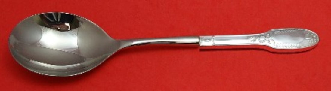 Alvin Marie Antoinette Sterling Silver Casserole Spoon 11 1/4" Custom: Alvin Marie Antoinette Sterling Silver Casserole Spoon 11 1/4" Custom Elevate your dining experience with this exquisite serving spoon from the Marie Antoinette pattern by Alvin. Crafted from high-qua