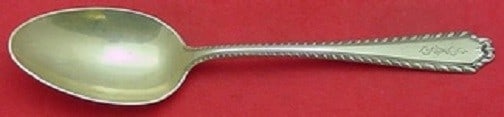 Reed and Barton Hawthorne Sterling Silver Serving Spoon 8 1/2": Reed and Barton Hawthorne Sterling Silver Serving Spoon 8 1/2" Sterling silver serving spoon in the Hawthorne pattern by Reed & Barton. It is monogrammed, with monos varying, and is described as being