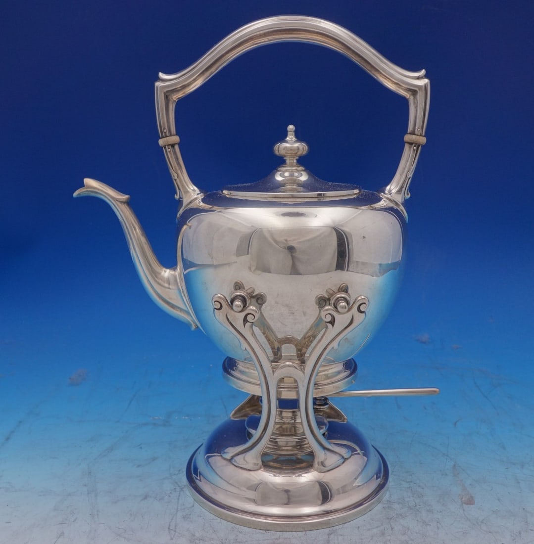 Sterling Silver Kettle on Stand Pointed Antique Pattern by Reed and Barton (1 of 12)