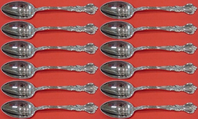 Reed and Barton Savannah Sterling Silver Teaspoon Set of 12 6 Inch: Reed and Barton Savannah Sterling Silver Teaspoon Set of 12 6 Inch Enhance your dining experience with this exquisite set of 12 Savannah teaspoons by Reed and Barton. Crafted from high-quality sterlin