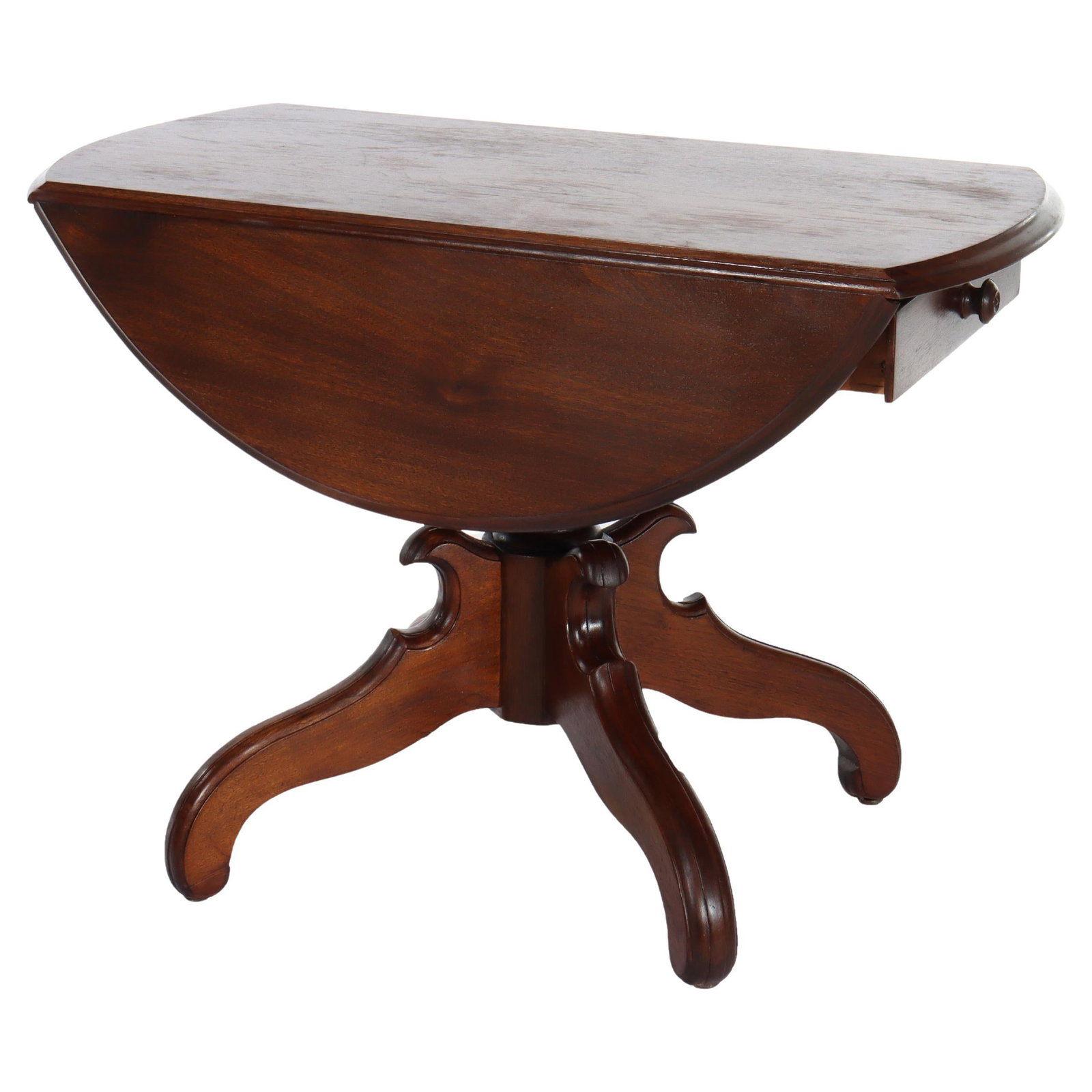 Victorian Walnut Drop Leaf Table Circa 1890 Antique (1 of 11)