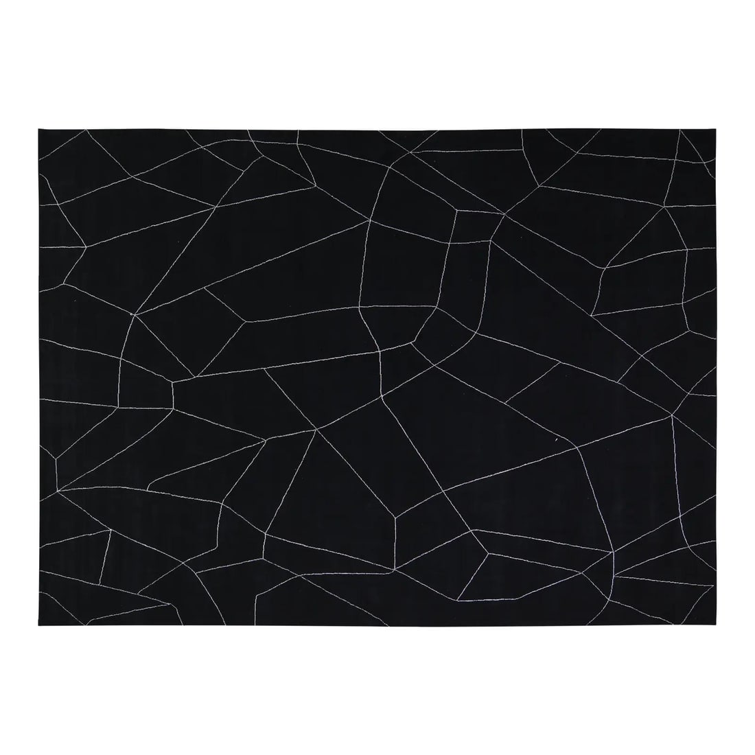 Black Wool Moroccan Hand Knotted Rug 9'2x12: Black Wool Moroccan Hand Knotted Rug 9'2x12 This Moroccan hand-knotted wool rug is crafted using traditional techniques, offering a blend of timeless craftsmanship and modern design. Its rich texture 