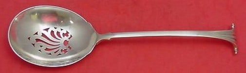 Pierced Sterling Silver Ice Spoon Currier and Roby Georgian Scroll 8 3/4" (1 of 2)