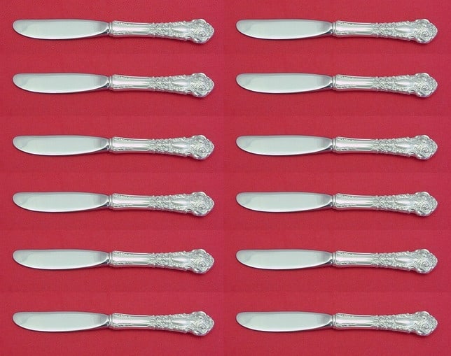 Reed & Barton French Renaissance 12-Piece Sterling Silver Butter Spreader Set: Reed & Barton French Renaissance 12-Piece Sterling Silver Butter Spreader Set This exquisite 12-piece set of hollow handle butter spreaders from Reed & Barton showcases the elegant French Renaissance 