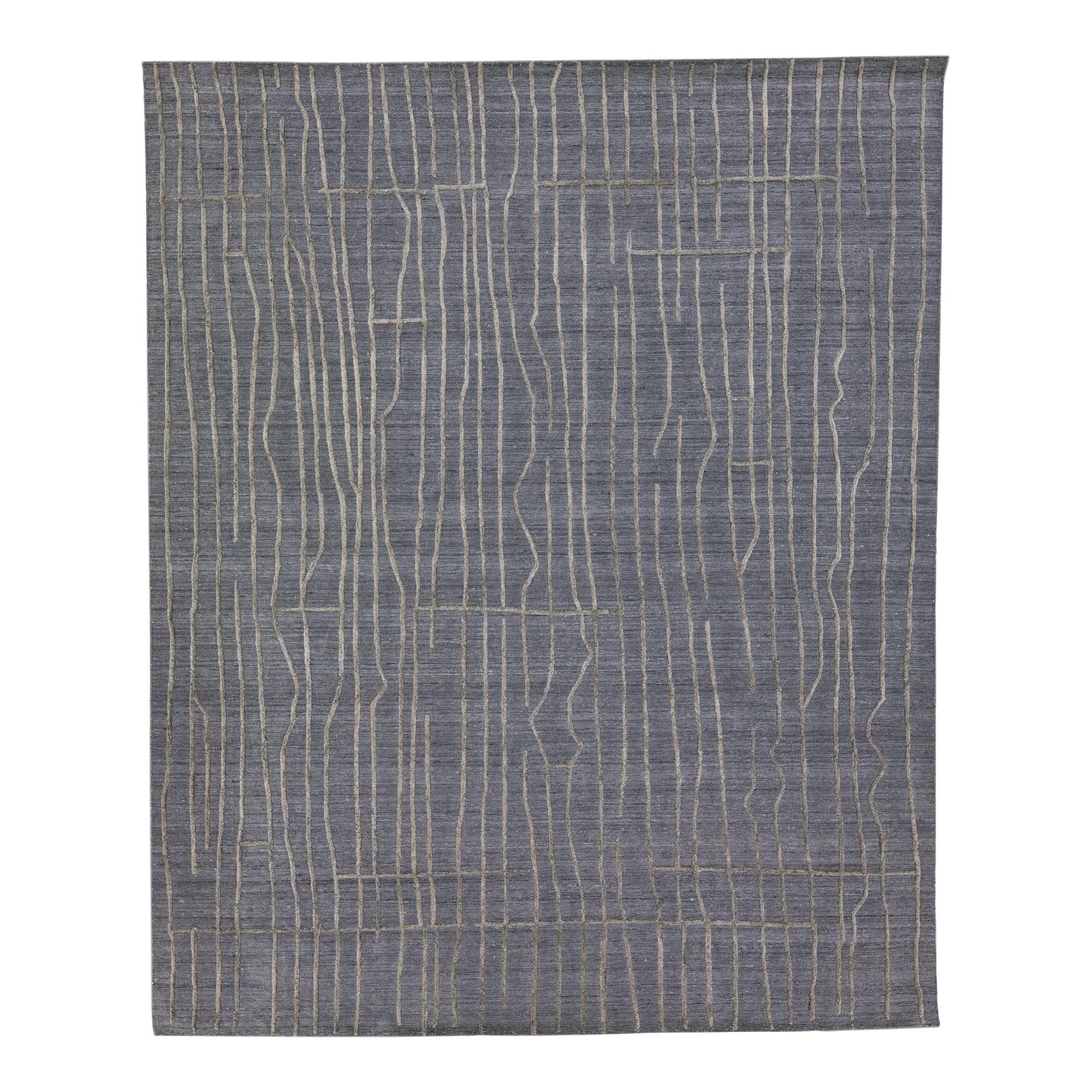 Thom Filicia Charcoal Wool Viscose Handmade 8' x 10' Rug (1 of 8)