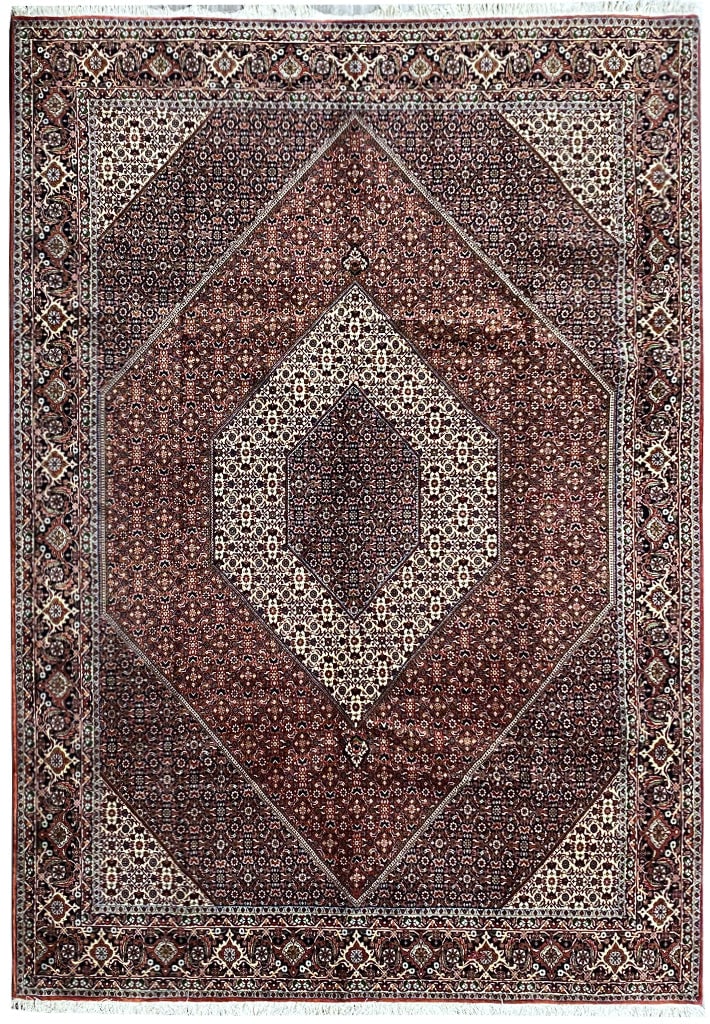 Handcrafted Persian Bijar Rug 8'6 x 11' Iran Quality Design: Handcrafted Persian Bijar Rug 8'6 x 11' Iran Quality Design Free continental US Shipping Enhance your space with this exquisite 8' 6" x 11' Persian Bijar rug, handcrafted by skilled Persian artisans. 