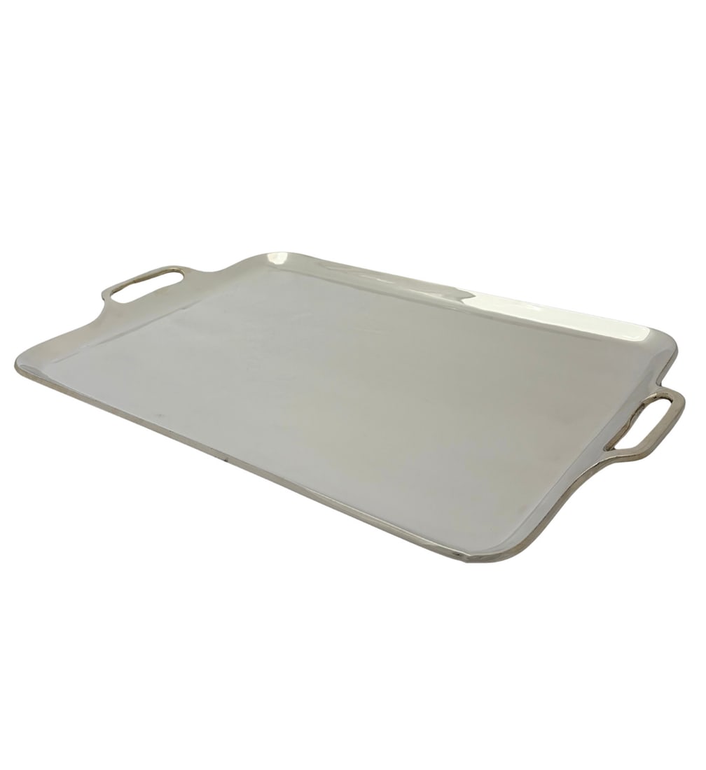 Mexican 925 Sterling Silver Handled Rectangular Tray - 2