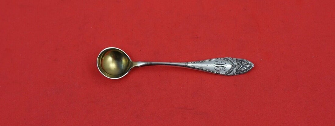 Gorham H 125 Sterling Silver Master Salt Spoon Gold Wash 3 1/4" (1 of 2)