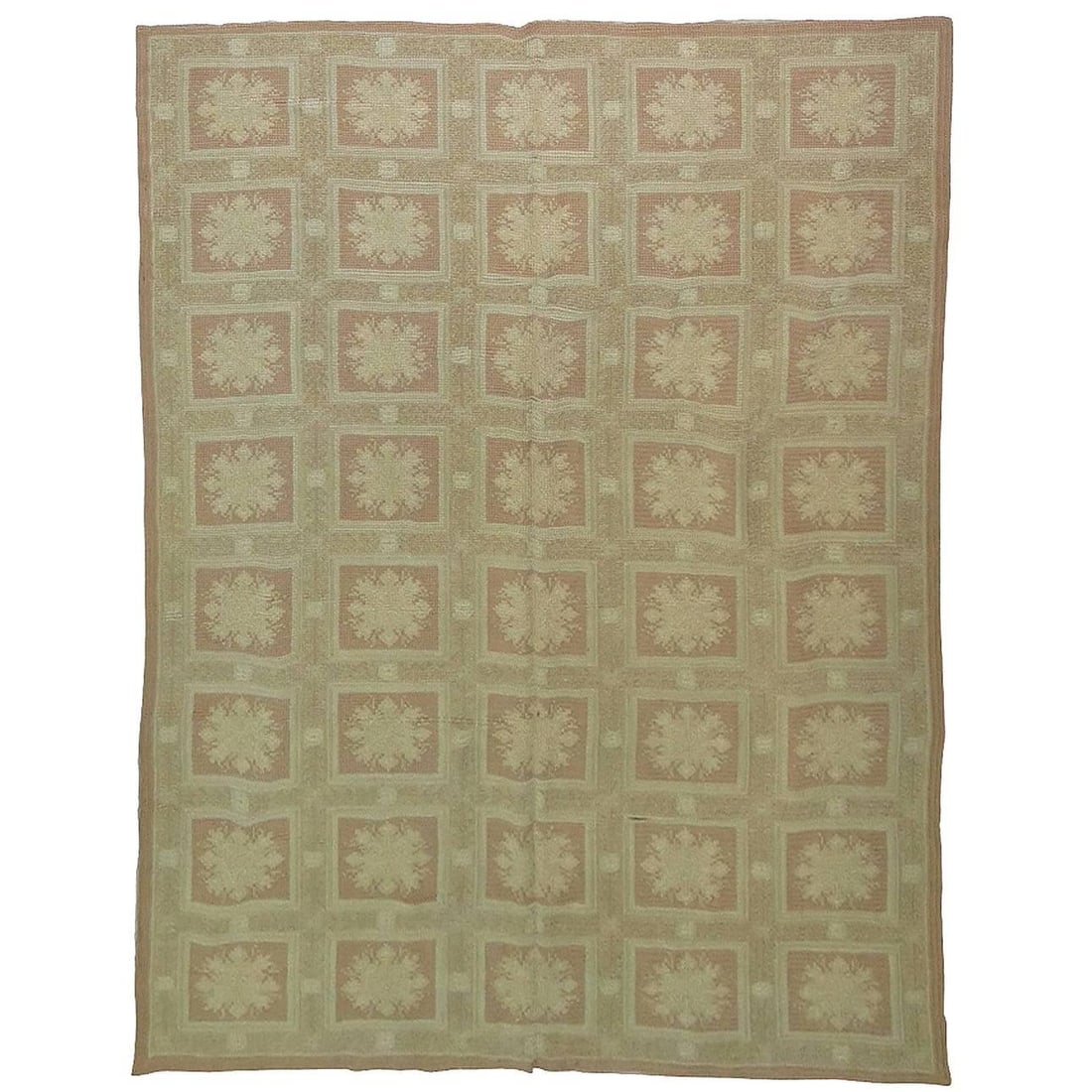 Spanish Colonial Needlepoint Carpet 74 x 118 in (1 of 9)