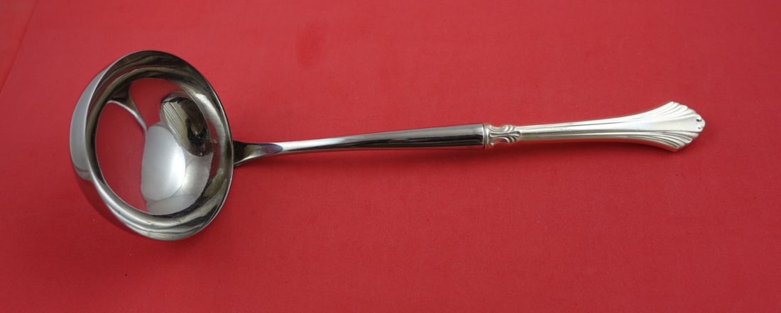 Wallace French Regency Sterling Silver Soup Ladle 11 3/4": Wallace French Regency Sterling Silver Soup Ladle 11 3/4" This exquisite French Regency soup ladle by Wallace is crafted from sterling silver, featuring a hollow handle with a stainless implement, ens