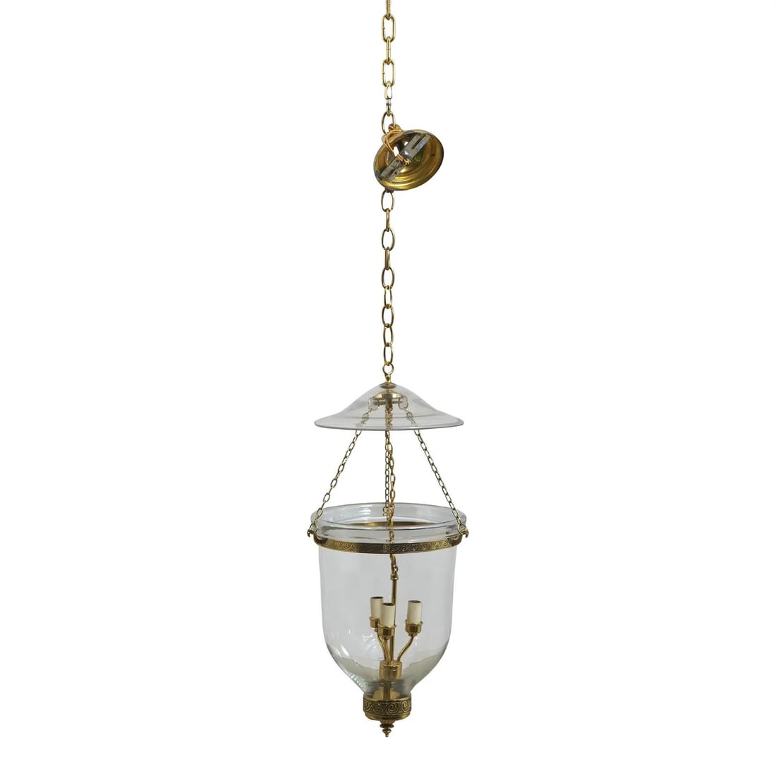 Colonial Williamsburg brass bell form hanging light fixture (1 of 10)