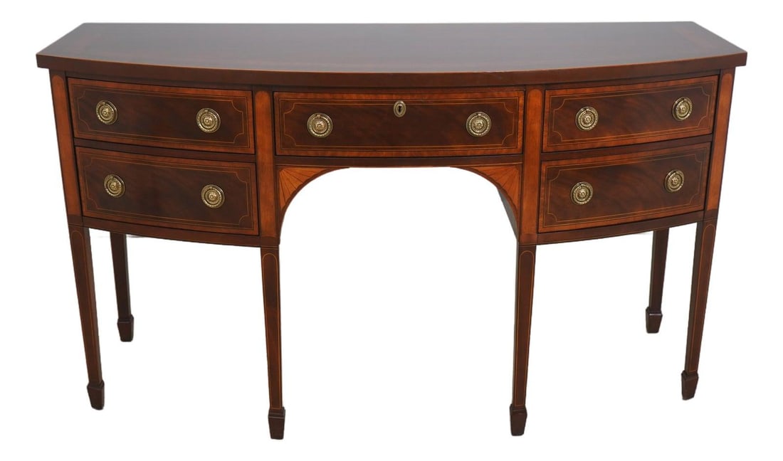 Mahogany Baker Charleston Sideboard with Inlay and Brass Hardware (1 of 10)