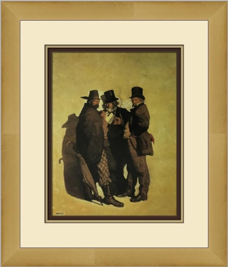 N C Wyeth The Carpetbaggers Custom Framed Art Print (1 of 2)