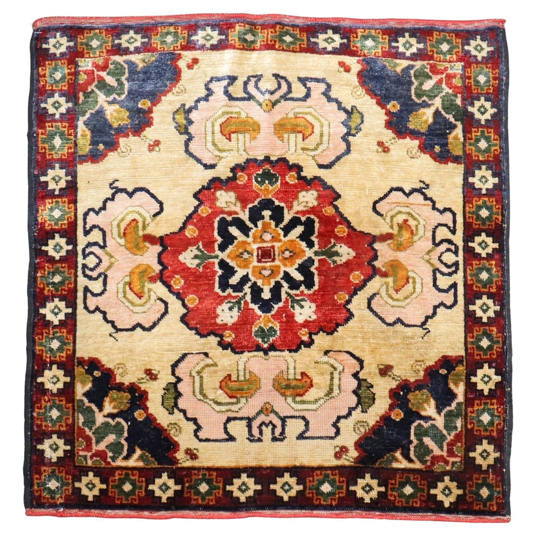 19th Century Silk Khotan Rug Antique Hand-Woven Floral Design: 19th Century Silk Khotan Rug Antique Hand-Woven Floral Design Discover the exquisite beauty of this antique handwoven silk Khotan rug from the Zabihi Collection, dating back to the late 19th century. 