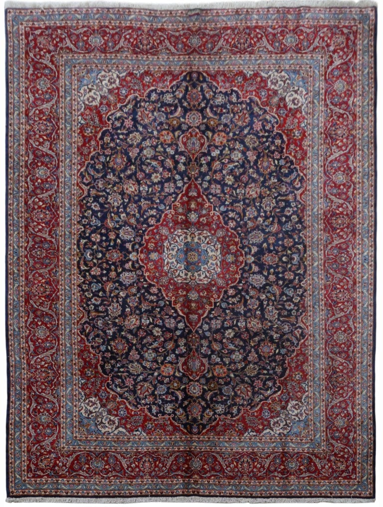Authentic Signed Kashan Rug 9.9 x 13.2 Hand-Knotted Red Wool: Authentic Signed Kashan Rug 9.9 x 13.2 Hand-Knotted Red Wool Free continental US Shipping Experience the luxury of a signed Persian Kashan rug, expertly handcrafted by skilled artisans in Kashan, Iran