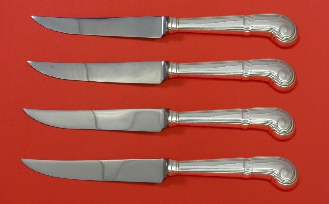 Tiffany & Co Castilian Sterling Silver Steak Knife Set 4pc Custom (1 of 2)