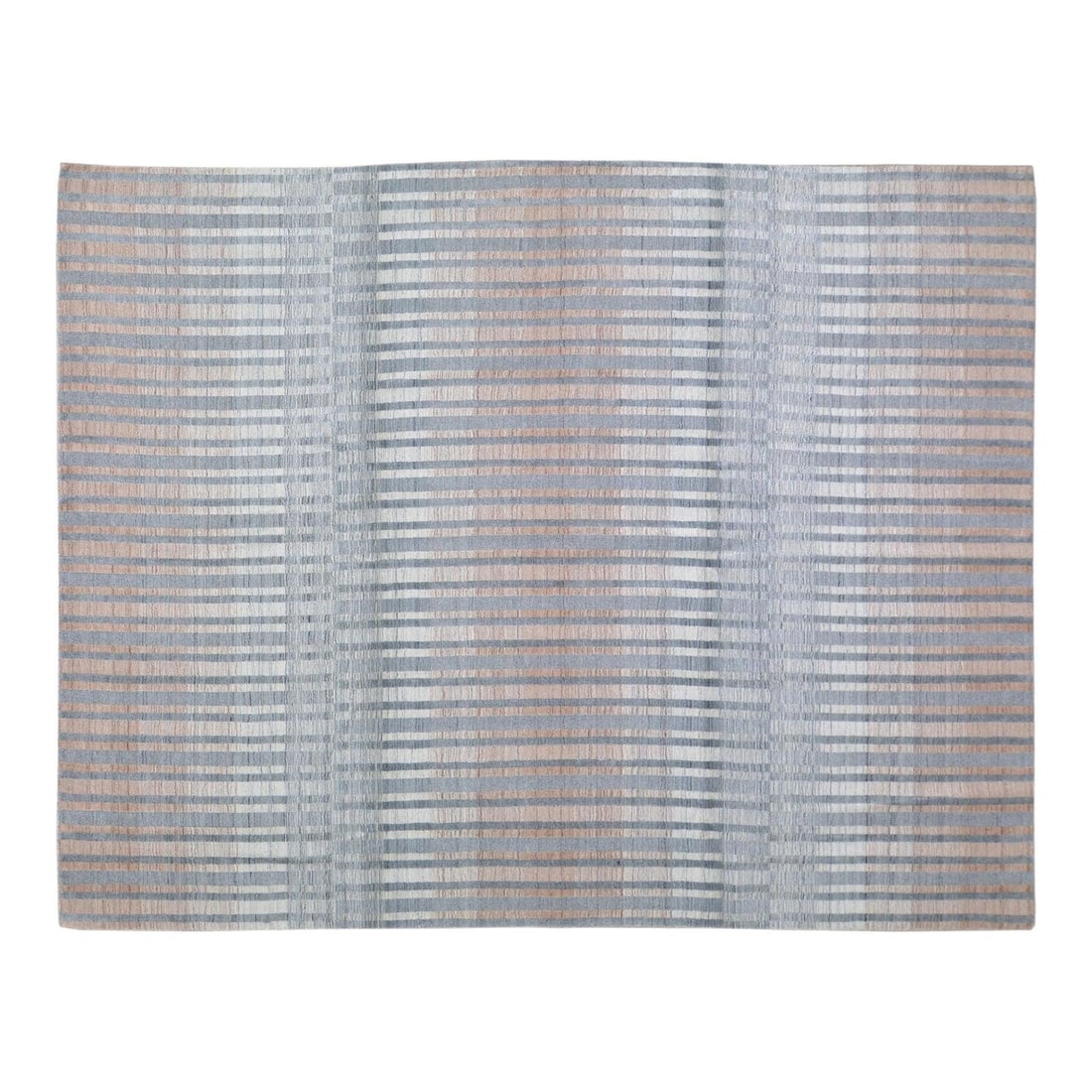 Slate Gray Bamboo Hand Loomed Rug 7'7" x 10' Modern Indian Design: Slate Gray Bamboo Hand Loomed Rug 7'7" x 10' Modern Indian Design This Indian modern hand-loomed bamboo rug showcases a blend of traditional craftsmanship and contemporary design. Expertly crafted usi