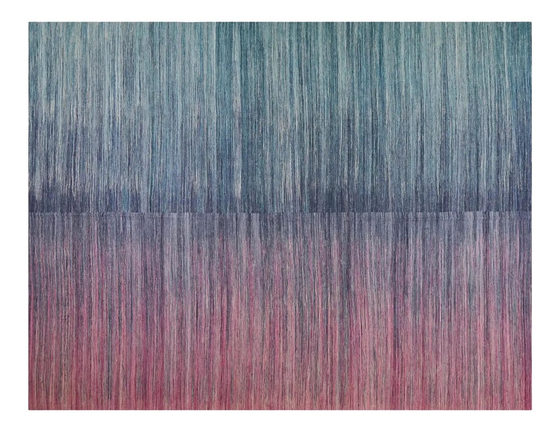 Handwoven Mazandaran Wool Kilim Rug with Geometric Design 9'x11'8": Handwoven Mazandaran Wool Kilim Rug with Geometric Design 9'x11'8" This vintage Mazandaran tribal kilim is handwoven using organic wool and features natural colors with a distinctive geometric pattern
