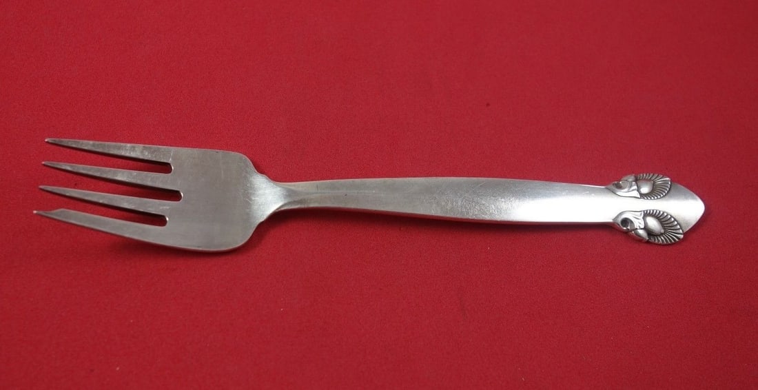 Georg Jensen Bittersweet 6 Sterling Silver Salad Fork: Georg Jensen Bittersweet 6 Sterling Silver Salad Fork Georg Jensen Bittersweet sterling silver salad fork in the Bittersweet pattern. This pre-owned piece dates to the 1900-1940 period, was made in De