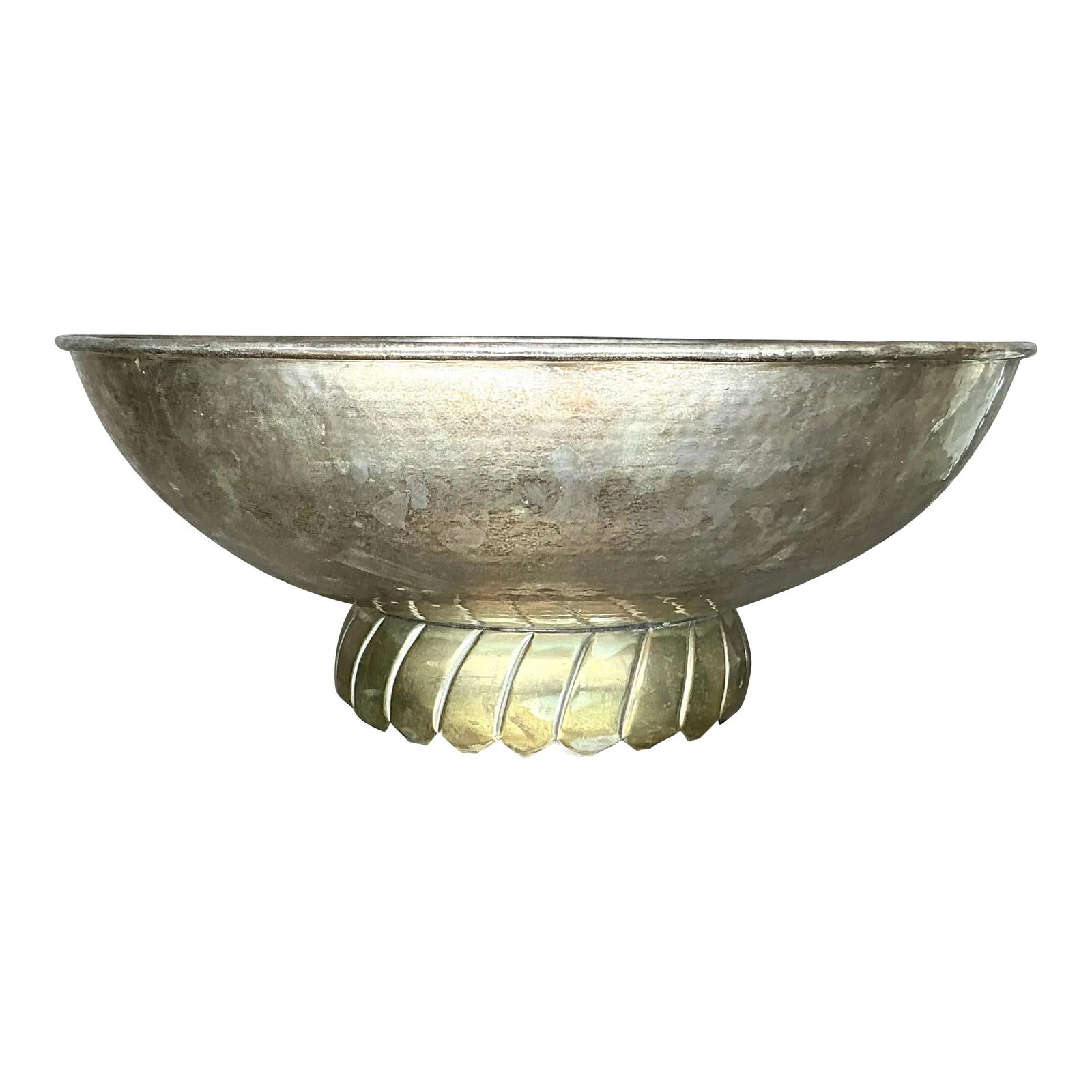 Vintage Boho Monumental Hammered Silverplate Bowl 23x23x9: Vintage Boho Monumental Hammered Silverplate Bowl 23x23x9 Make a striking addition to your home with this Vintage Boho Hammered Silverplate Bowl. Featuring a bold hand-hammered texture and a gleaming 