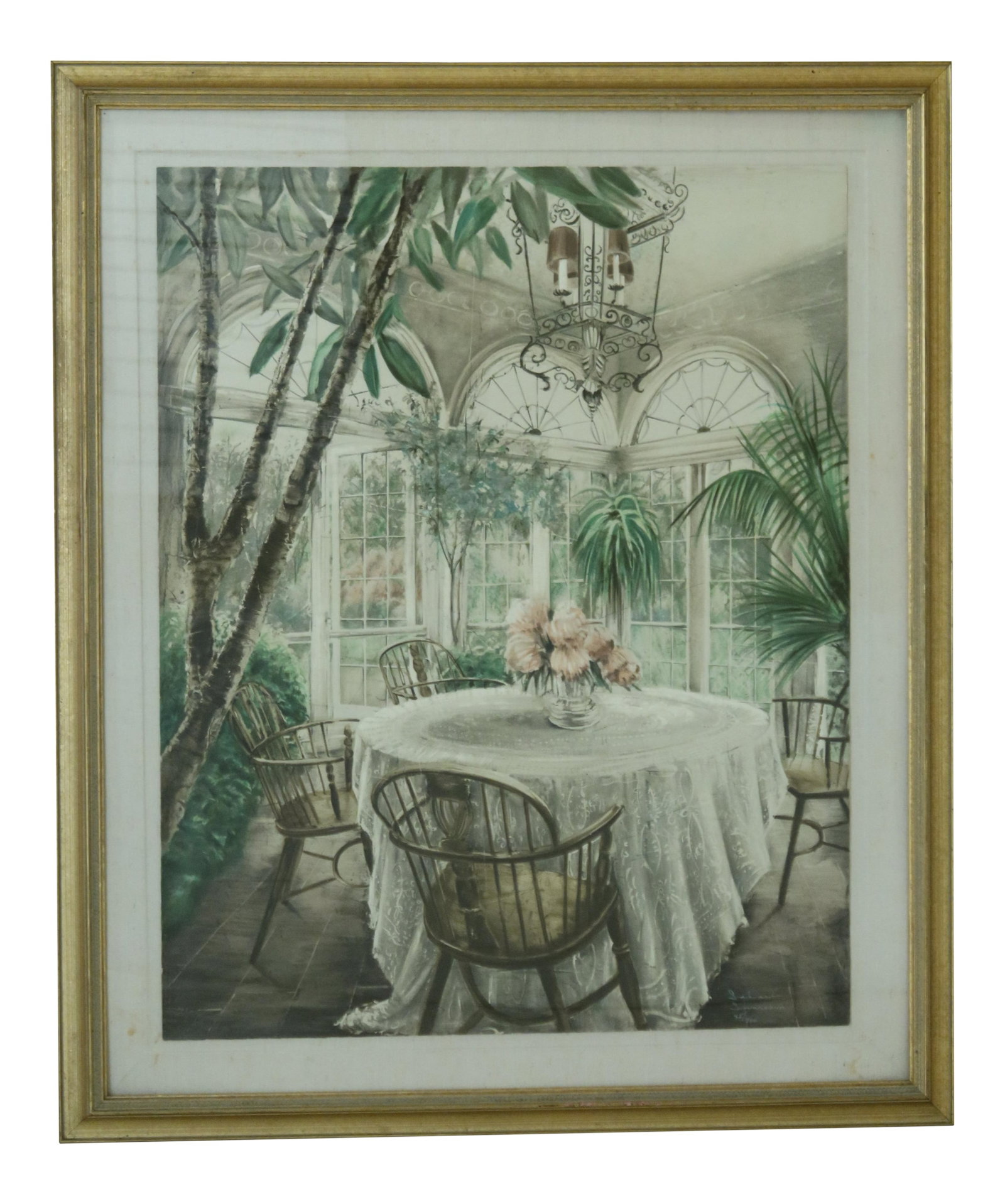 Limited Edition Artist Signed Print 45/300 on Handmade Paper: Limited Edition Artist Signed Print 45/300 on Handmade Paper This impressive piece of art, approximately 30 years old, features vibrant colors and is a limited edition print (45/300) on high-quality h