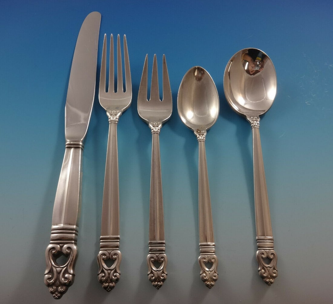 Royal Danish International Sterling Silver Flatware Set 52 Pieces for 8: Royal Danish International Sterling Silver Flatware Set 52 Pieces for 8 Introducing the Royal Danish by International Sterling Silver Flatware Set, designed to serve 8 people with a total of 52 exquis