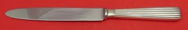 Schiavon America Sterling Silver Dinner Knife 9 7/8" Hollow Handle: Schiavon America Sterling Silver Dinner Knife 9 7/8" Hollow Handle Add elegance to your dining experience with the America by Schiavon dinner knife, crafted in Italy from sterling silver. This knife f