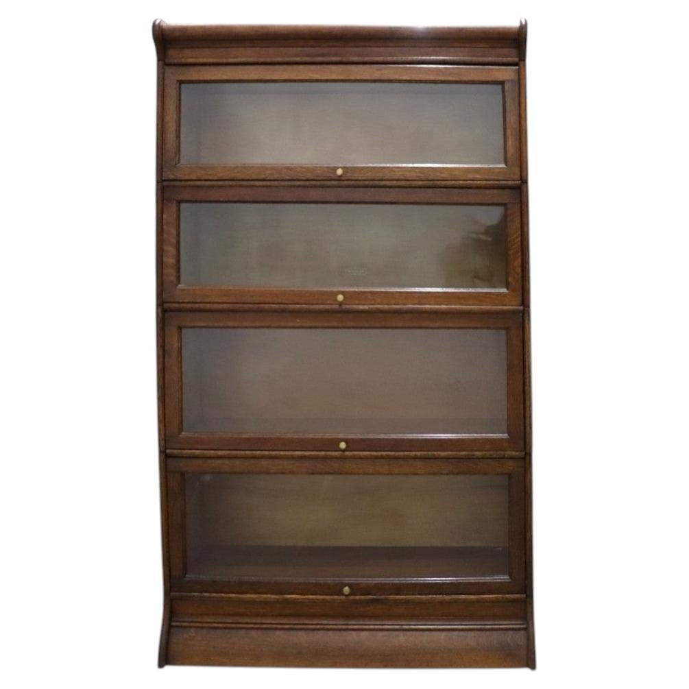 Arts and Crafts oak barrister bookcase by Widman 4 stack c1920 (1 of 16)