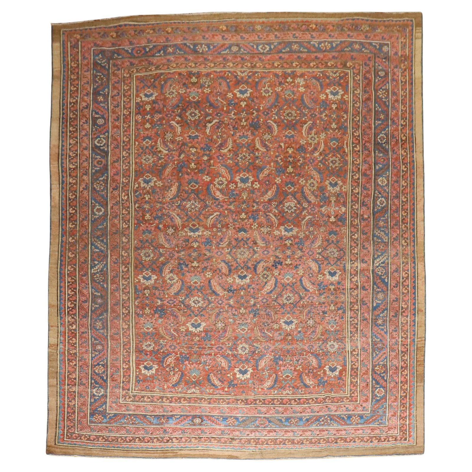 8' 8" x 11' Hand-Knotted Wool Bakshaish Room Size Rug: 8' 8" x 11' Hand-Knotted Wool Bakshaish Room Size Rug This exquisite late 19th Century Persian Bakshaish rug features a stunning design that reflects the rich heritage of Iranian craftsmanship. Hand-k